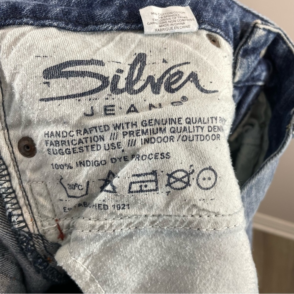 Vtg Silver Jeans Amie Flare Leg Women’s 28/34 Medium Blue Denim Lower Rise Y2k - Picture 14 of 14